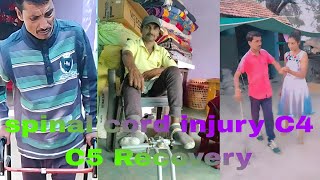 spinal cord injury C4 C5 Recovery exercise video [upl. by Atila]