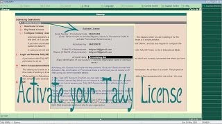 How to Activate Tally ERP 9 License  Beginners Guide [upl. by Toh]