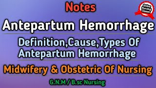 Antepartum Hemorrhage In Hindi  APH  APH Lecture In Hindi [upl. by Ahtiekahs756]