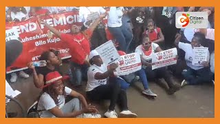 Women demonstrate in Nairobi over increased femicide cases [upl. by Tam]