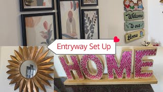 Amazing Entryway Makeover  Stylish Foyer Area or Entrance Makeover  Shoe rack Makeover  Decor [upl. by Aleira551]