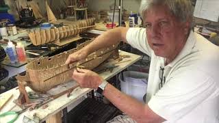 Clamps for attaching planks on model wooden ships by Kevin Kenny [upl. by Ressan]