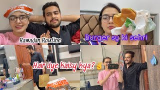 Our Ramadan Routine  Sehri late hogai  Hair dye krlya Eid k lya [upl. by Jessamine]