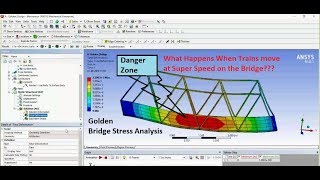 Railway Bridge Analysis  Ansys Workbench 181  Static Structural Analysis Tutorial [upl. by Eart]