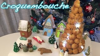 Croquembouche with lights amp Christmas Cake  Cheeky Crumbs [upl. by Dranoel814]