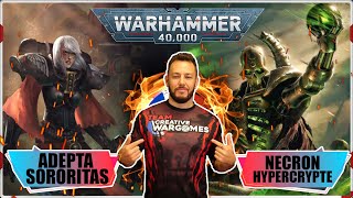 Warhammer 40000  Necron hypercrypte VS Adepta sororitas  Une partie trés serrée METAGAME analyse [upl. by Navets7]