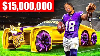 1 VS 15000000 Cars of NFL Players [upl. by Airoled]