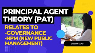 Principal Agent Theory in Public Administration  Principal Agent Problem  Agencification [upl. by Seitz]