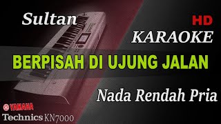 SULTAN  BERPISAH DI UJUNG JALAN  NADA RENDAH PRIA   KARAOKE [upl. by Greggory]