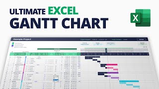 How to create Ultimate Excel Gantt Chart for Project Management with Smart Dependency Engine [upl. by Arratoon]