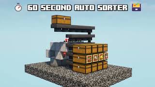 Minecraft Auto Sorter  60 Second Tutorial  Java amp Bedrock [upl. by Abrams597]