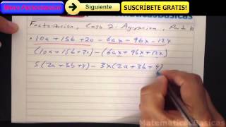 factorizacion caso 2 ejercicios por agrupación ejemplos Parte 10 matematicasbasicas [upl. by Zelde]