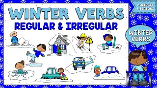 LISTA DE VERBOS REGULARES E IRREGULARES EN INGLÉS  INVIERNO  LIST OF REGULAR AND IRREGULAR VERBS [upl. by Drawd]