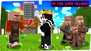 MINECRAFT BUT I HAVE OP TOOL SMITH VILLAGER IN Minecraft PE minecraft minecraftpocketedition [upl. by Jared]