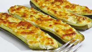 Zucchine al forno ripiene di ricotta [upl. by Amrac]