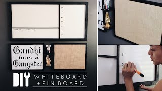 DIY Office Decor  Easy Whiteboard  Pinboard [upl. by Joletta]