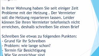 Heizung Reklamation  Brief schreiben zur Prüfung B1 [upl. by Alauqahs342]