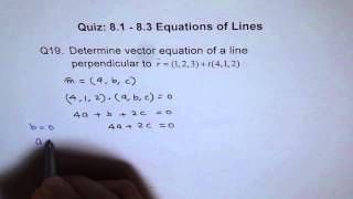 Vector Equation of Perpendicular Line Q19 [upl. by Iat169]