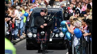 Thousands line the streets for Bradley Lowerys funeral [upl. by Hairym861]