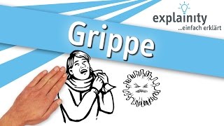 Grippe einfach erklärt explainity® Erklärvideo [upl. by Bouley]