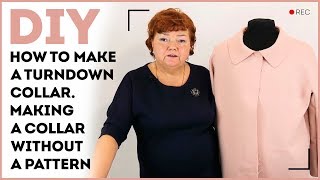 DIY How to make a turndown collar Making a collar without a pattern [upl. by Didier]