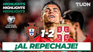 Highlights  Portugal 12 Serbia  UEFA European Qualifiers 2021  TUDN [upl. by Izak]