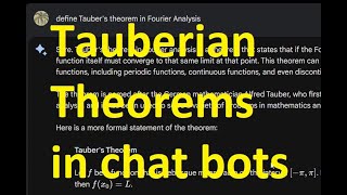 Tauberian Theorems from the chat bots [upl. by Creedon]