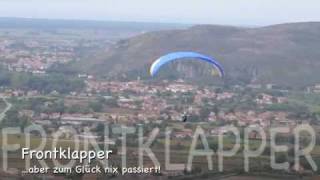 Frontklapper Gleitschirm Paragliding kein Absturz kein Crash [upl. by Valenba356]