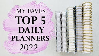 MY TOP 5 DAILY PLANNERS for 2022 [upl. by Lyrahc]