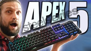 steelseries APEX 5 Gaming Keyboard  Hybrid Mechanical Blue Switches [upl. by Akinnej895]