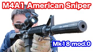 WA コルト M4A1 アメリカンスナイパー ネイビーシールズ特殊部隊装備 Mk18 mod0 ガスブローバック マック堺のレビュー動画474 [upl. by Norina]