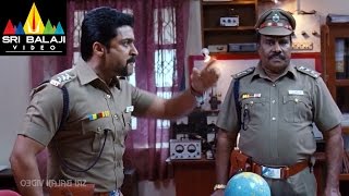 Singam Yamudu2 Surya Warning to Officers  Suriya Anushka Hansika  Sri Balaji Video [upl. by Ymmit]