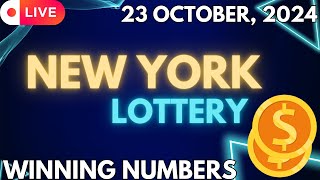 New York Midday Lottery Results For  23 Oct 2024  Numbers  Win 4  Take 5  NY Lotto  Powerball [upl. by Eidnas]