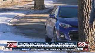 Weekend snowfall brings visitors to Frazier Park [upl. by Ruelle]