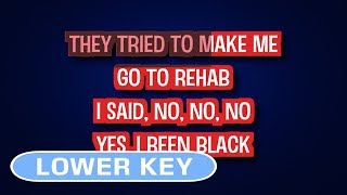 Amy Winehouse  Rehab  Karaoke Lower Key [upl. by Nerred]