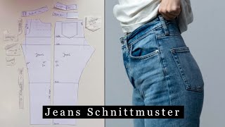 Jeans selber nähen wie man das Schnittmuster für eine Jeans selbst erstellt mit eigenen Maßen [upl. by Ramar]