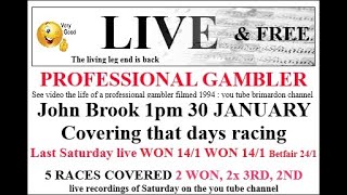 Free live tips brimardon pro gambler 1pm Saturday 30 January [upl. by Leontyne]