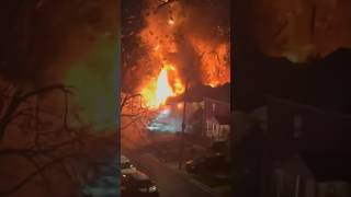 House explodes in Arlington Virginia as police attempt to serve search warrant shorts [upl. by Yelad]