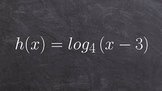 How to graph a logarithmic function with horizontal shift [upl. by Onairda561]