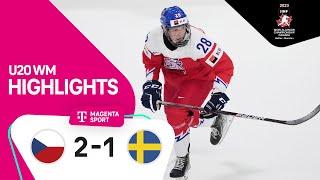 Tschechien  Schweden  Highlights Halbfinale  IIHF U20 EishockeyWM 2023  MAGENTA SPORT [upl. by Cira]