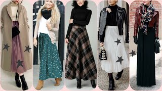 OUTFITS CON FALDAS LARGAS PARA INVIERNO 2025  USA TUS FALDAS EN INVIERNO  LOOKS WITH LONG SKIRTS [upl. by Ebner]