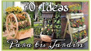 Ideas Rústicas Para Tú Jardín 🪴 Troncos de Madera [upl. by Berk]