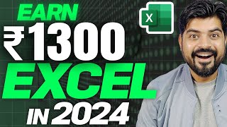 1 Excel trick to earn Rs 1300 in just 1 hour 2024 🚀 [upl. by Nevyar]