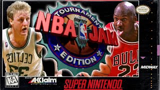 NBA Jam 2K22  TE MSU1 Arcade Music Mod SNES with Larry BirdMichael Jordan 4K60fps [upl. by Ylrrad690]