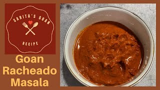 Goan Recheado Masala paste Recipe  Reshad Masala Fish Stuffing Masala Paste  Sarita’s Goan Recipe [upl. by Assirrec]