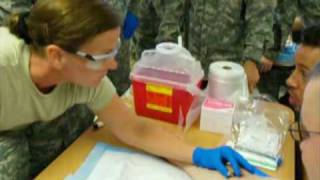 Soldier Medic goes coo coo over IV  Ft Sam Houston Texas Class 1508 Team 4 [upl. by Saitam]