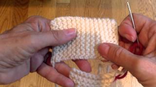 Vertical to Horizontal Seam in Garter StitchTip of the Week062615 [upl. by Airdnaed]