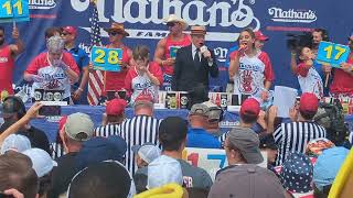 【Nathans hotdog contest 2024】ネイサンズホットドッグコンテスト2024に行ってきた☆女性部門 [upl. by Avla]