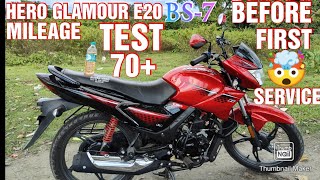 HERO GLAMOUR MILEAGE TEST2024 E20 MODEL BEFORE FIRST SERVICE 🔥🔥 [upl. by Naul]