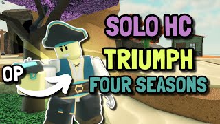 SOLO HARDCORE TRIUMPH ON FOUR SEASONS WITH GOLDEN CROOK BOSS  Roblox Tower Defense Simulator TDS [upl. by Bullen]